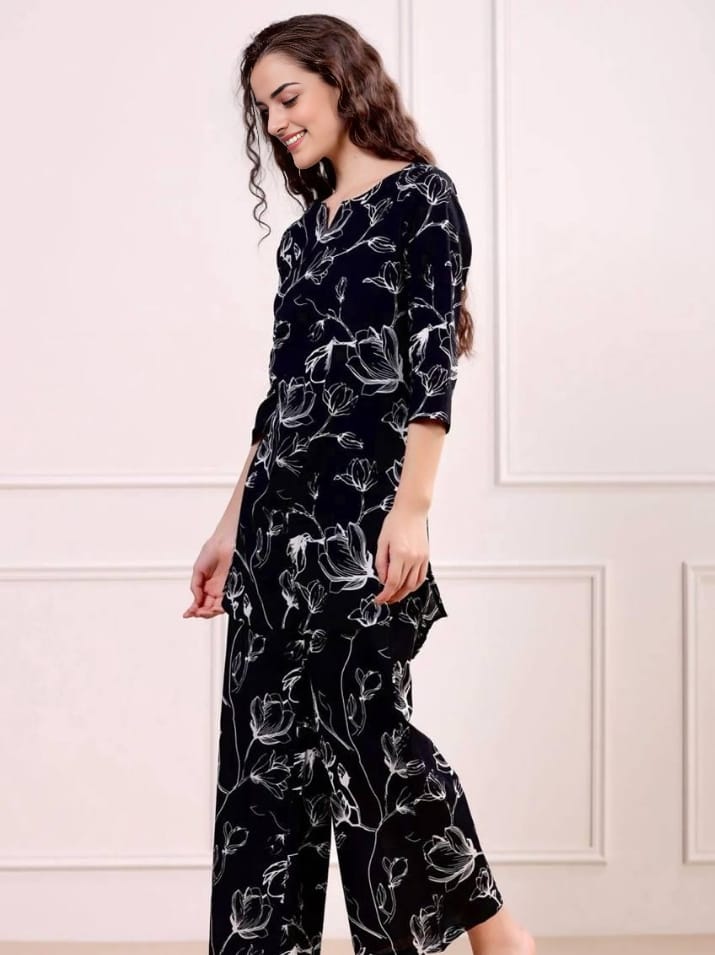 Black Geo Infy Coord Set