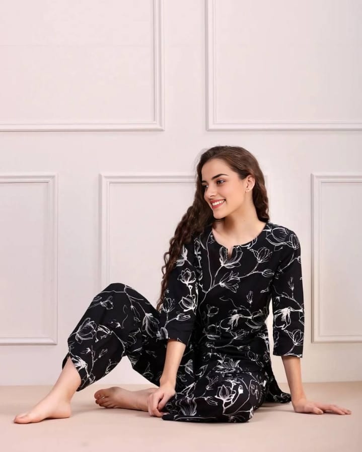 Black Geo Infy Coord Set