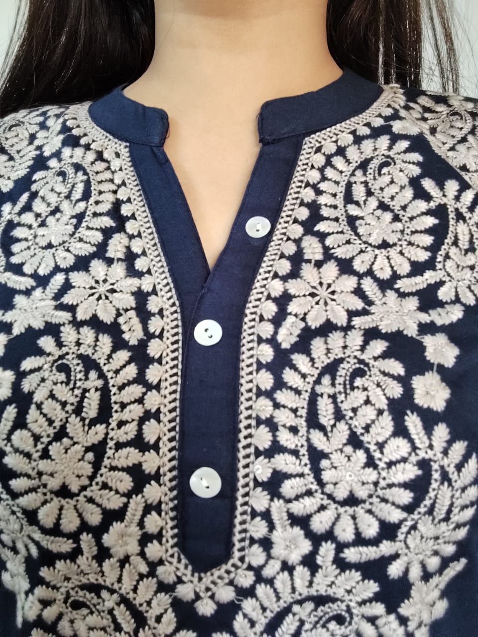 Blue Embroided Kurta set