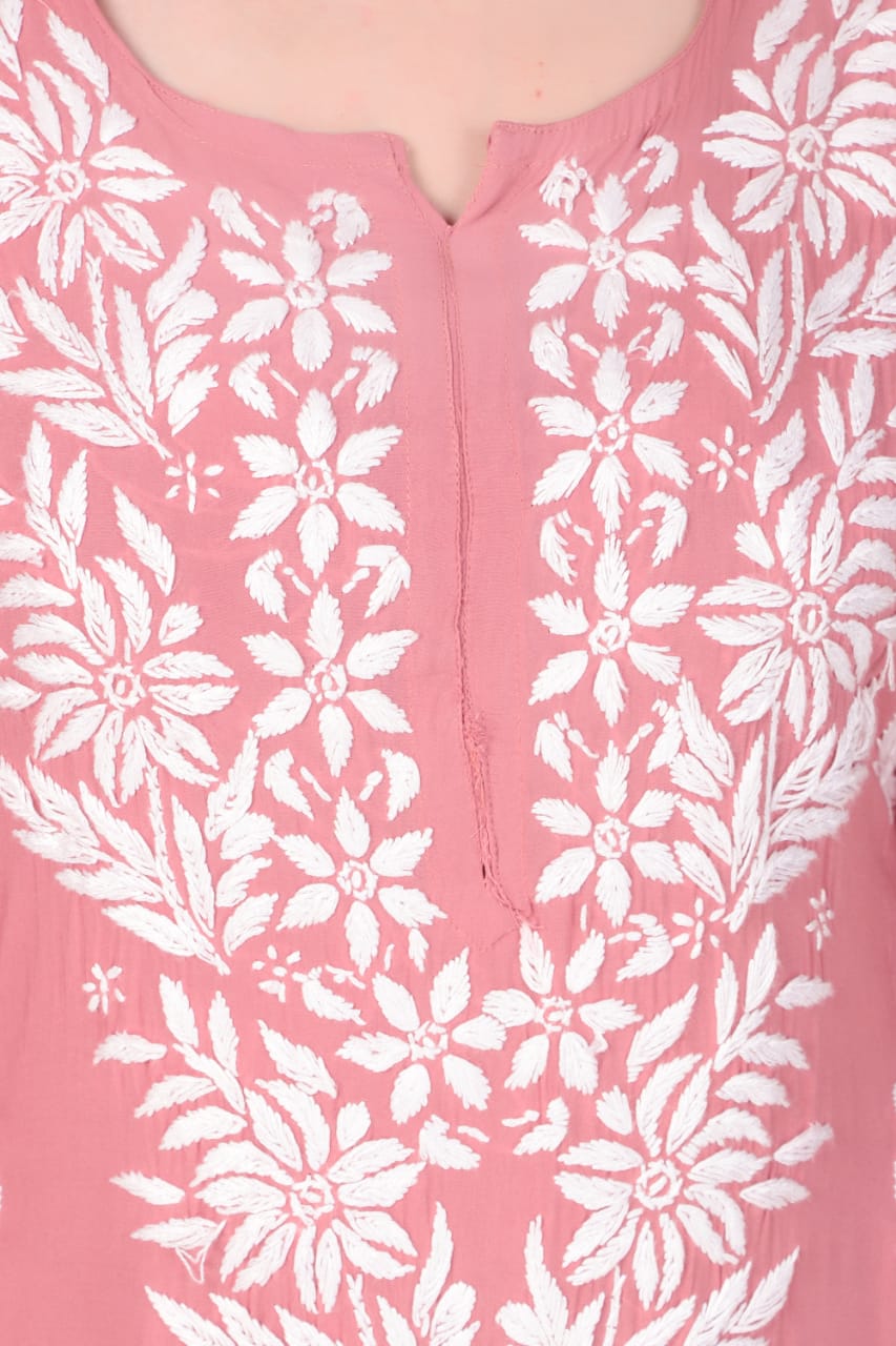 Onion Premium Chikankari Kurta