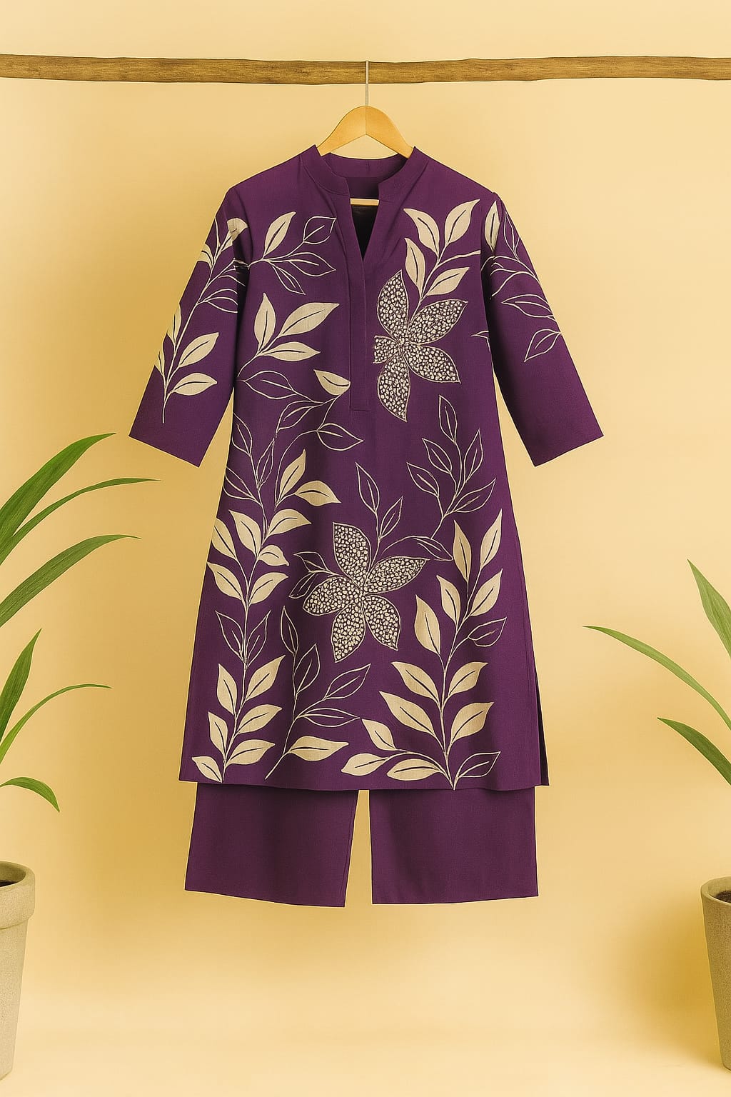 Purple Floral Infy Coord set
