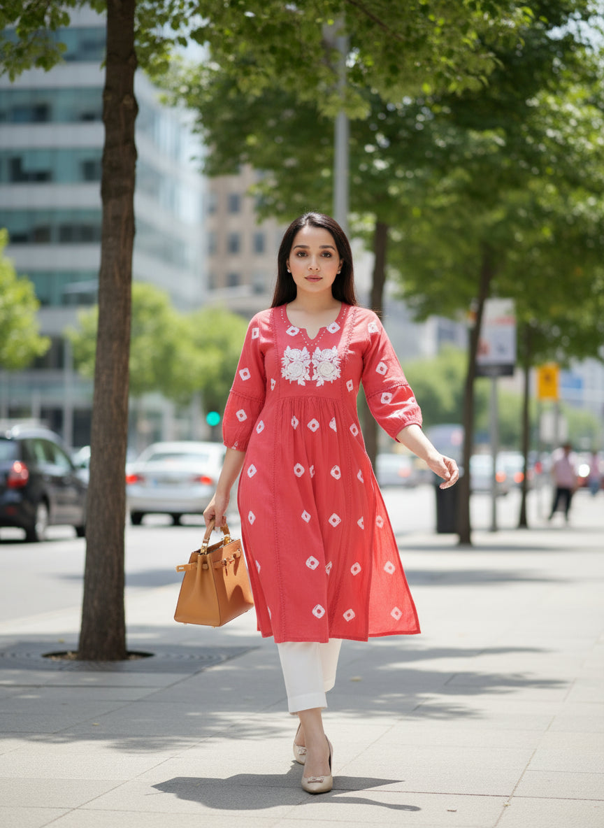Red Noor Shree Kurta