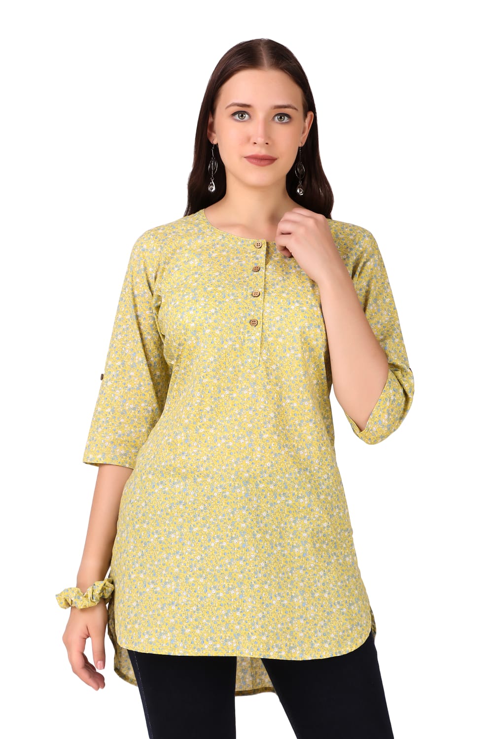 Yellow Hi-Low Kurta