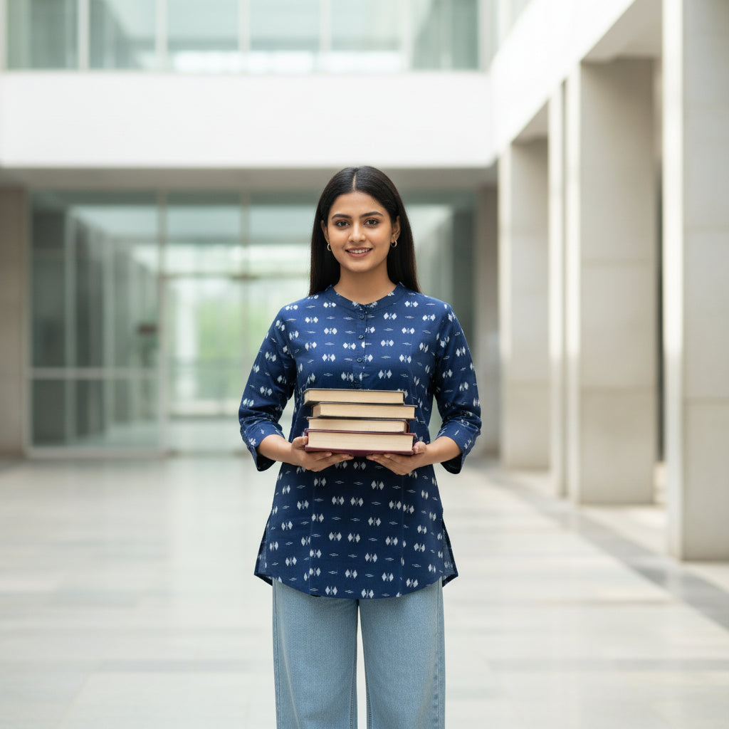 Blue Cotton Novy Tunic Top