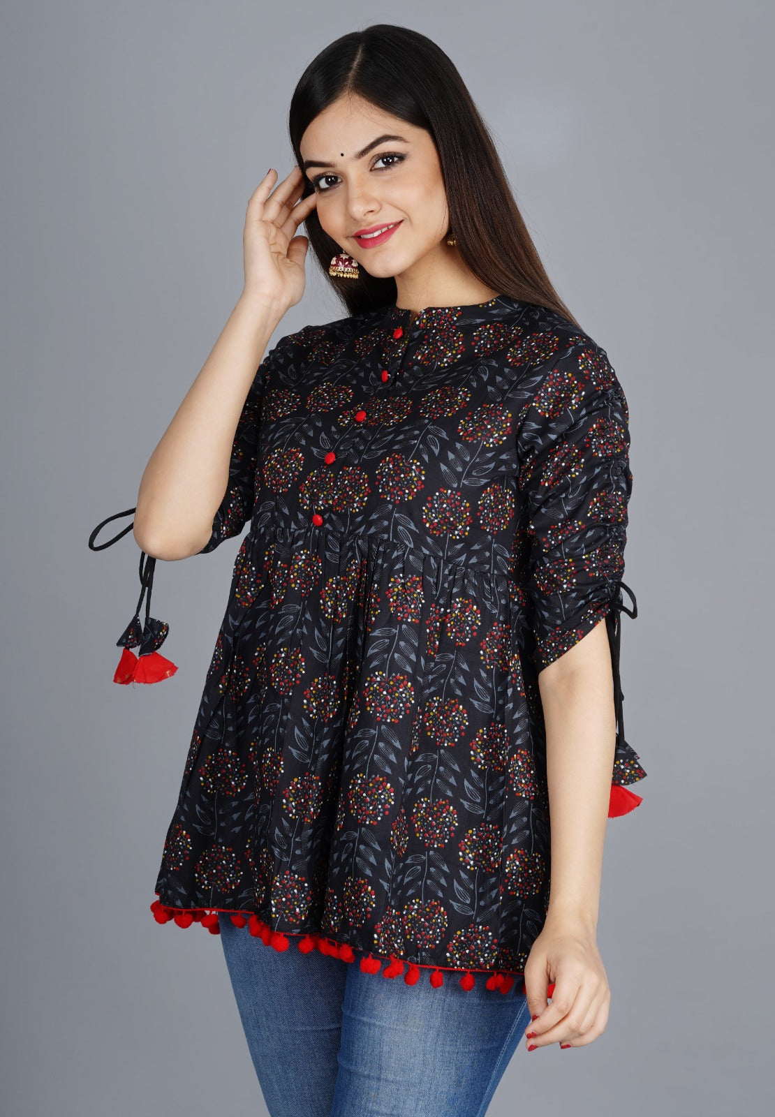 Black Geet Tunic Top