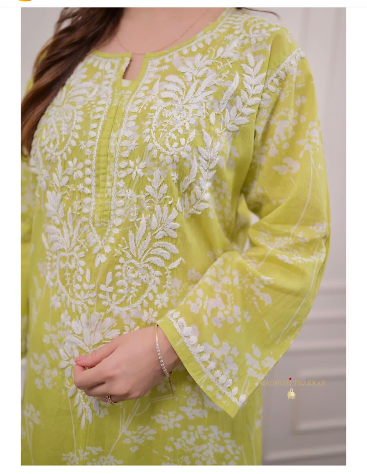 Green Chicky Infy Kurta