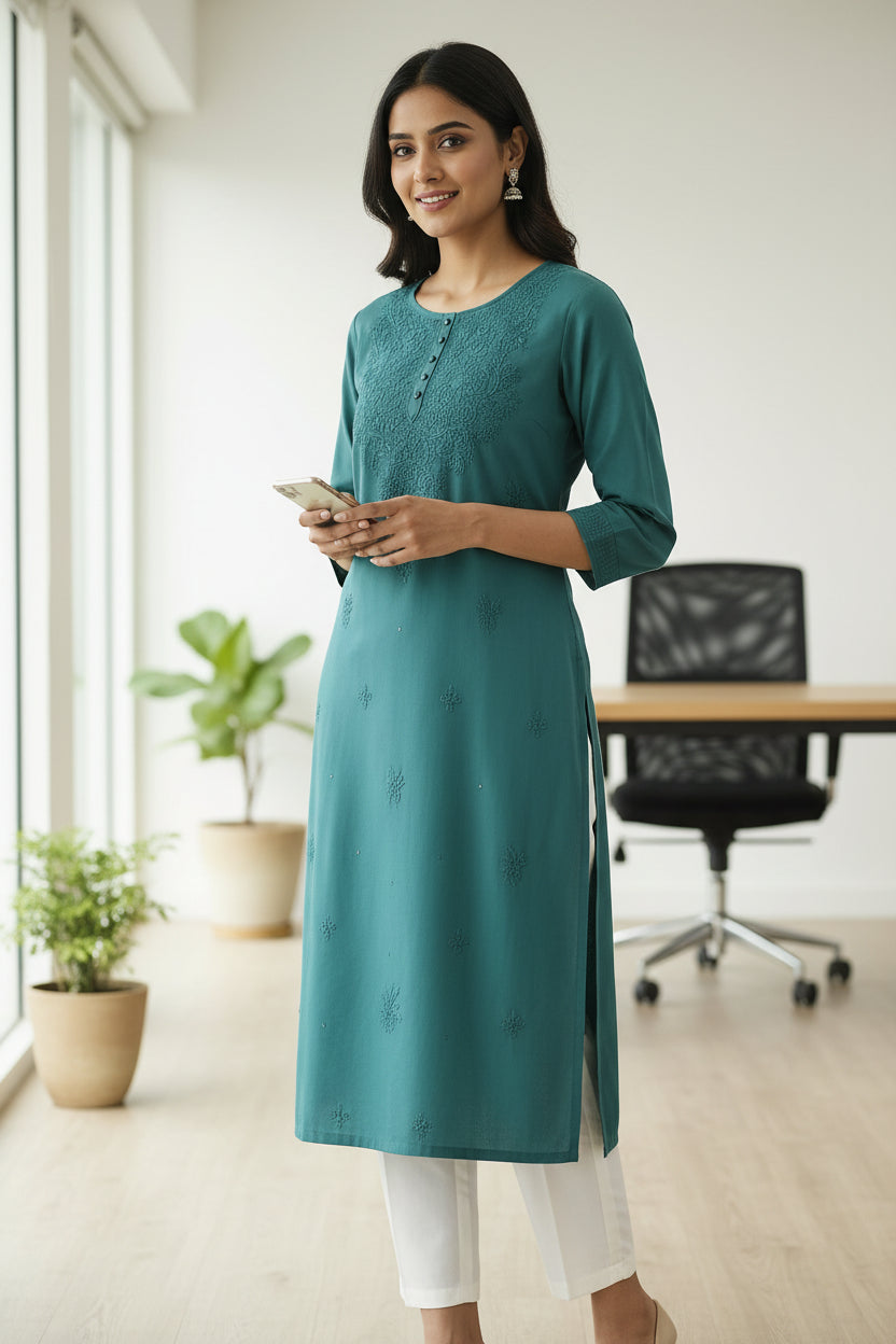 Green Sanya Chicky Kurta