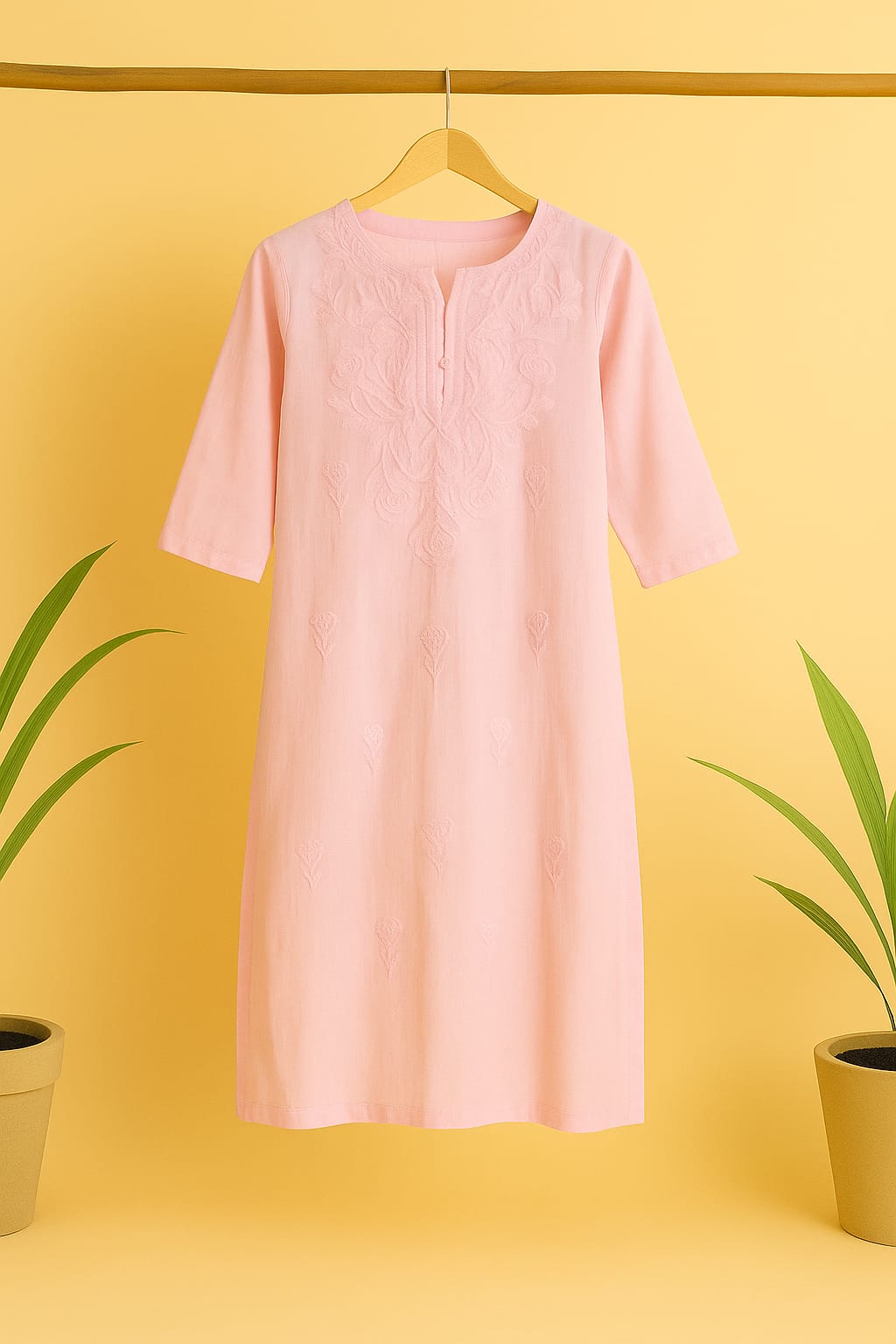 Pink cotton Adab kurta
