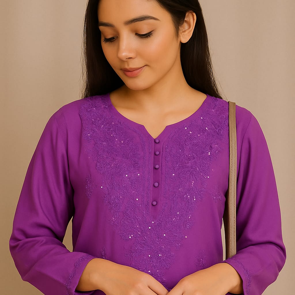 Purple Sanya Chicky Kurta