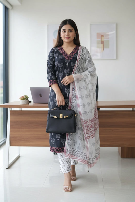 Black Saveriya Kurta Set