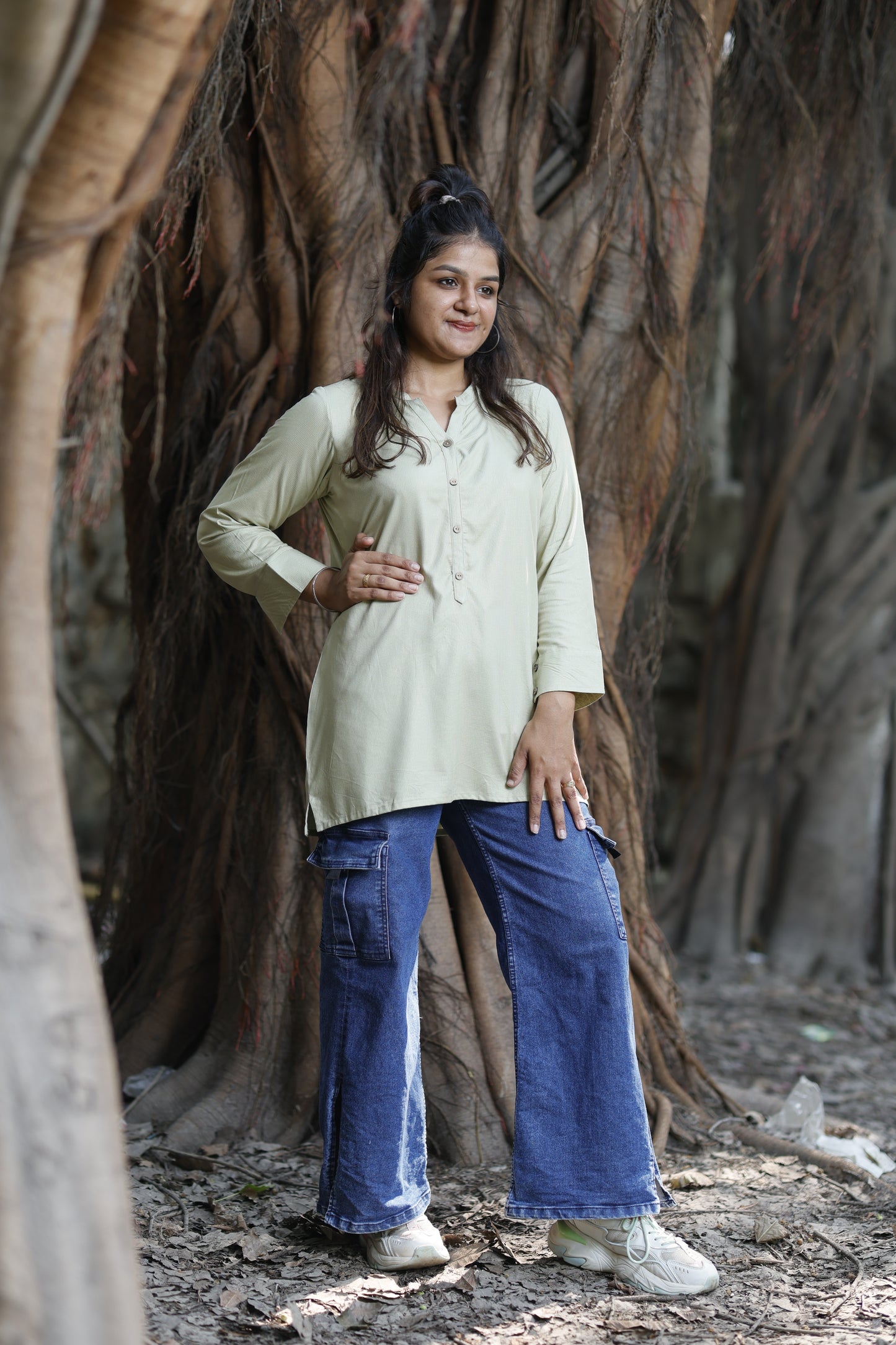 Green Noory Tunic Top