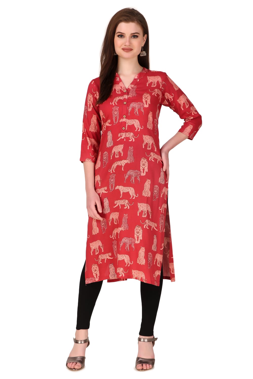 Redish  Aniray Kurta
