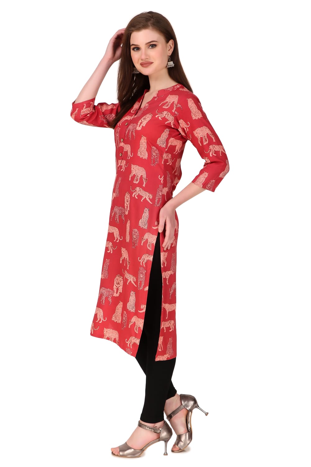 Redish  Aniray Kurta