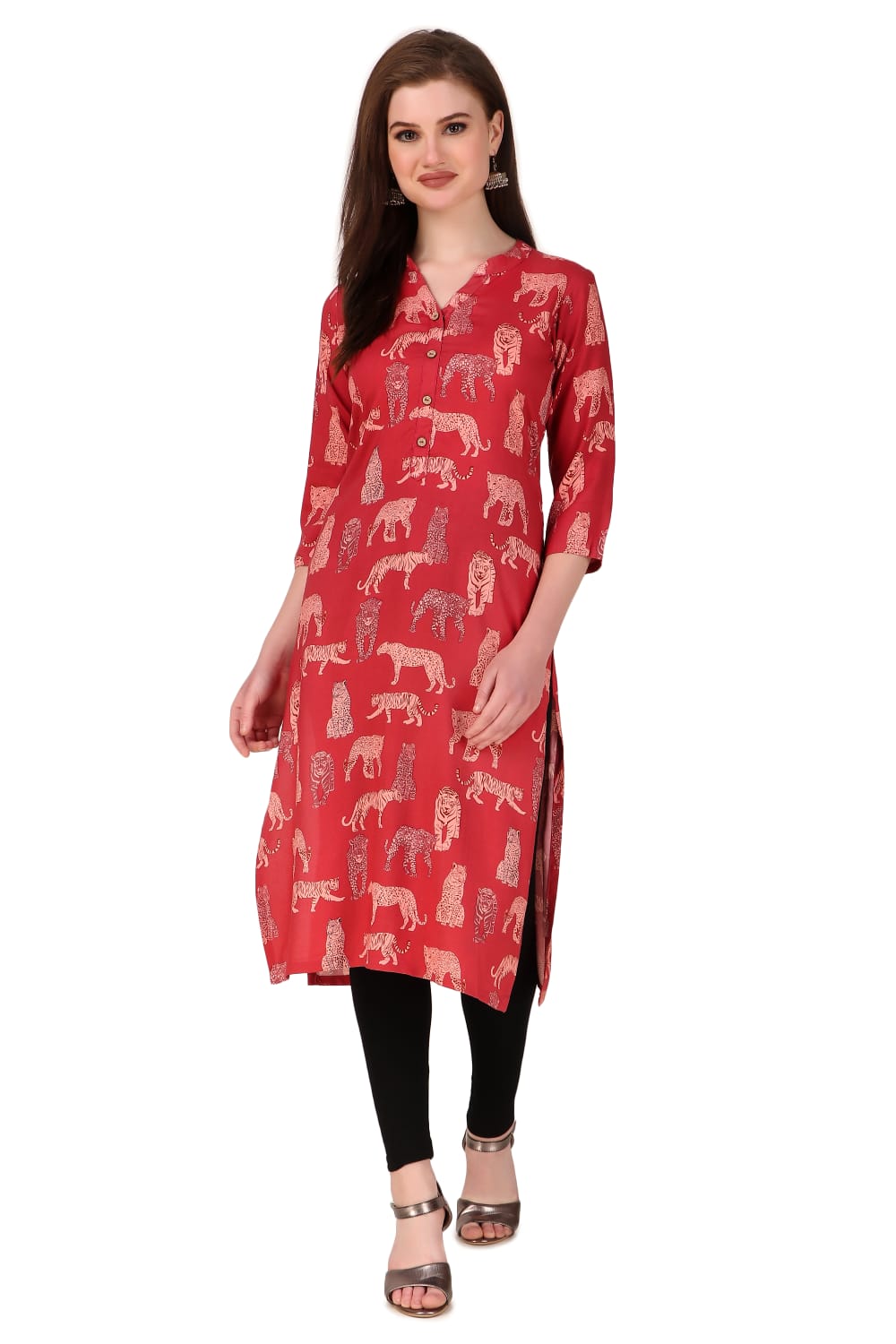 Redish  Aniray Kurta