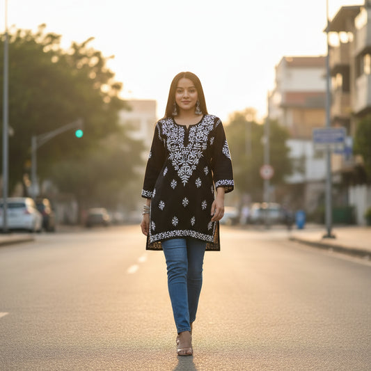 Black chicky Tunic Top