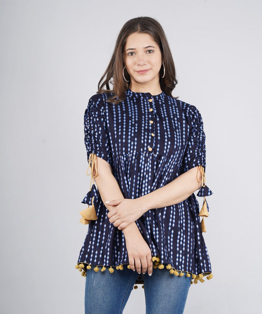 Blue Geet Tunic Top