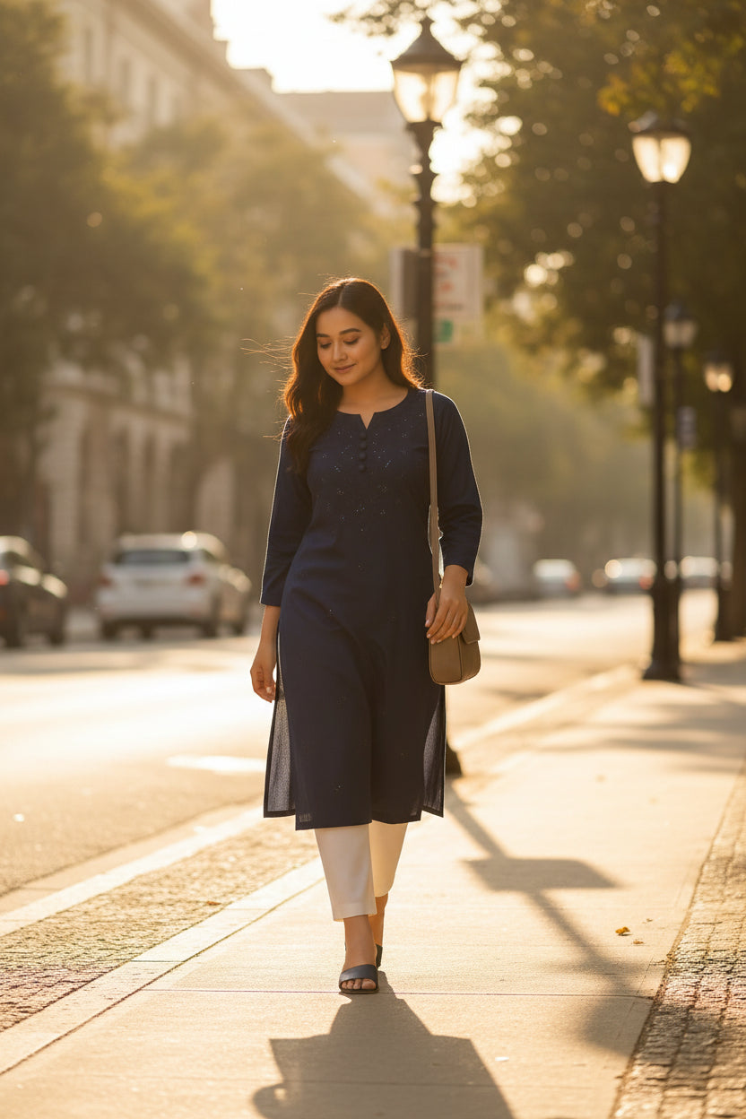 Blue Sanya Chicky Kurta