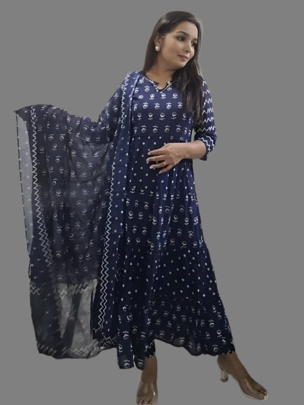 Blue Aline INF Kurta Set