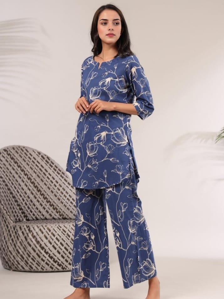 Blue Geo Infy Coord Set