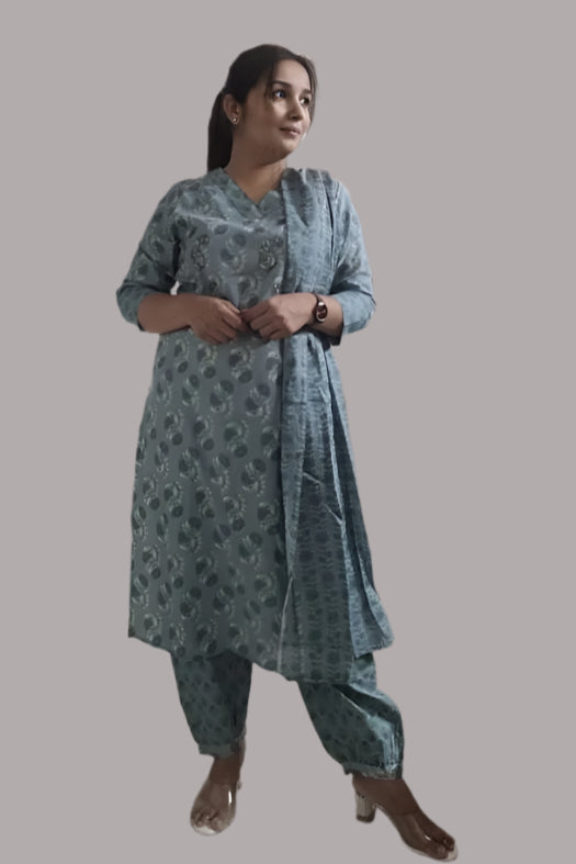 Blue Gulzar Kurta set