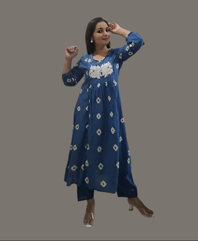 Blue Noor Shree Coord Set