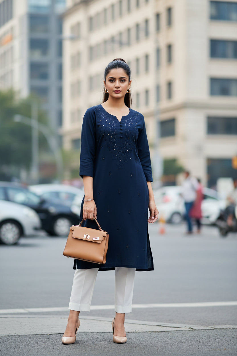 Blue Sanya Chicky Kurta