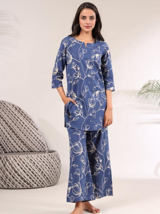 Blue Geo Infy Coord Set