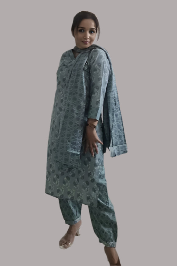 Blue Gulzar Kurta set