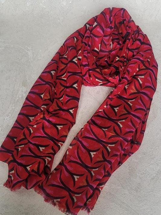 Maroon Micky Scarf