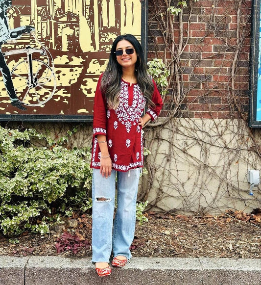 Red chicky Tunic Top