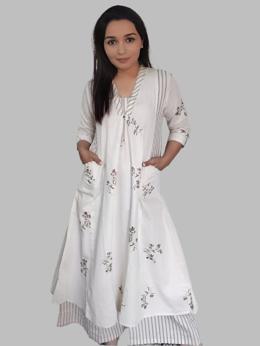 Cream Eira kurta Set