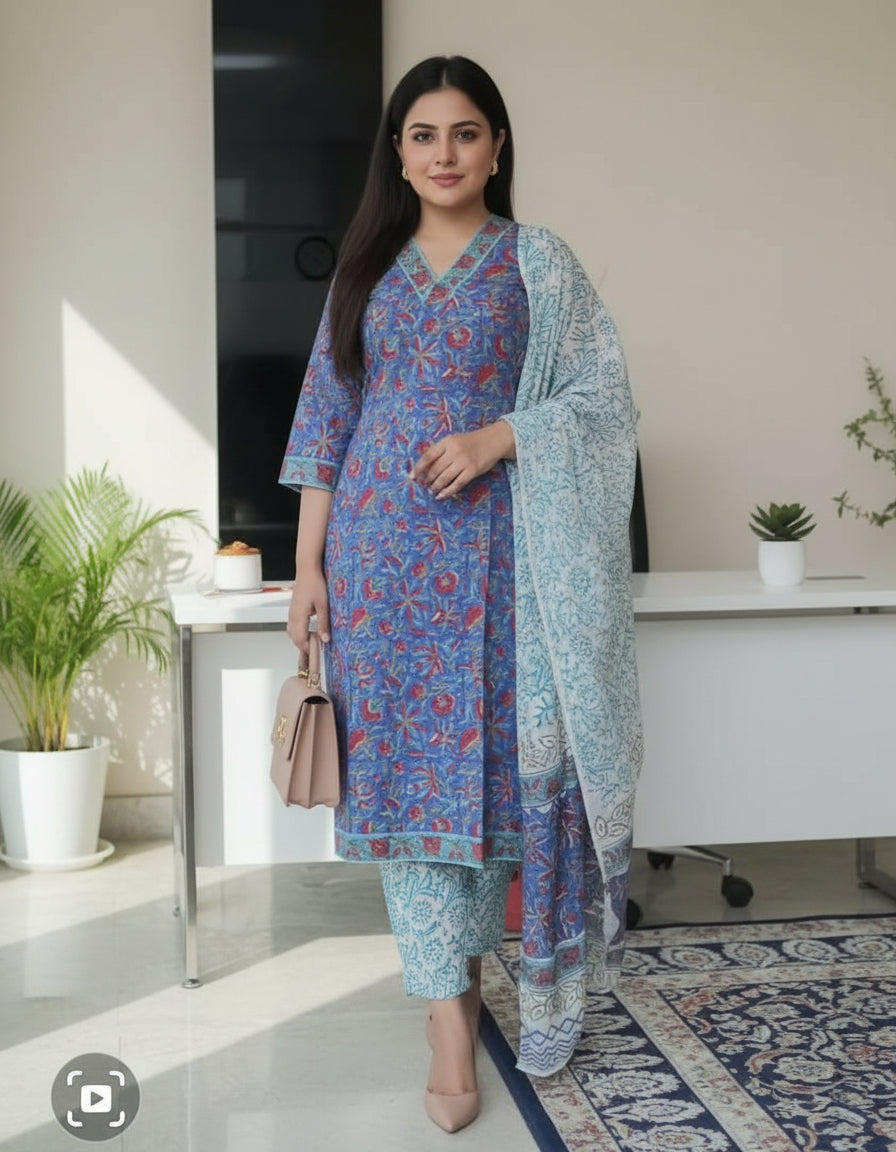 Blue Saveriya Kurta Set