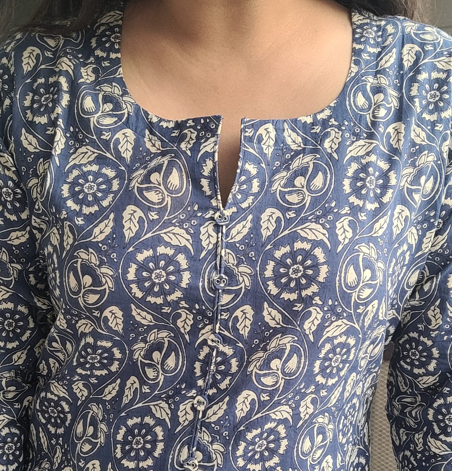 Blue Andy Print Kurta