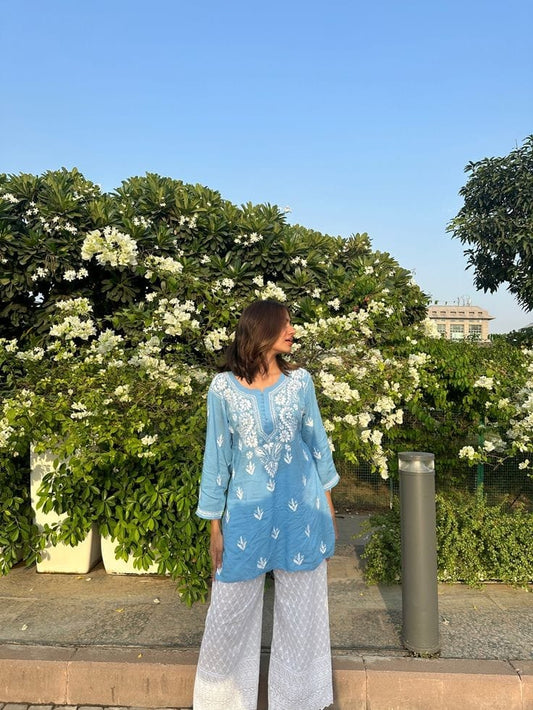 Blue chicky Tunic Top