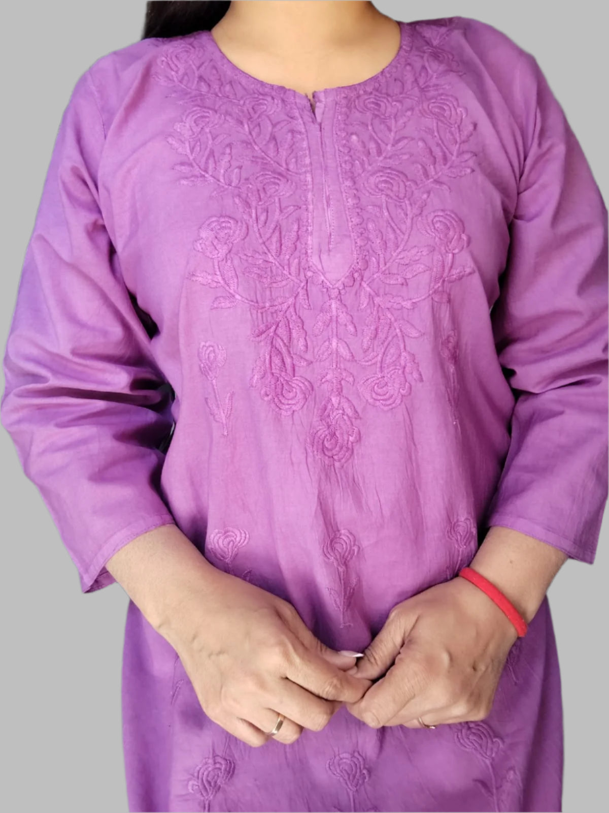 Purple cotton Adab kurta