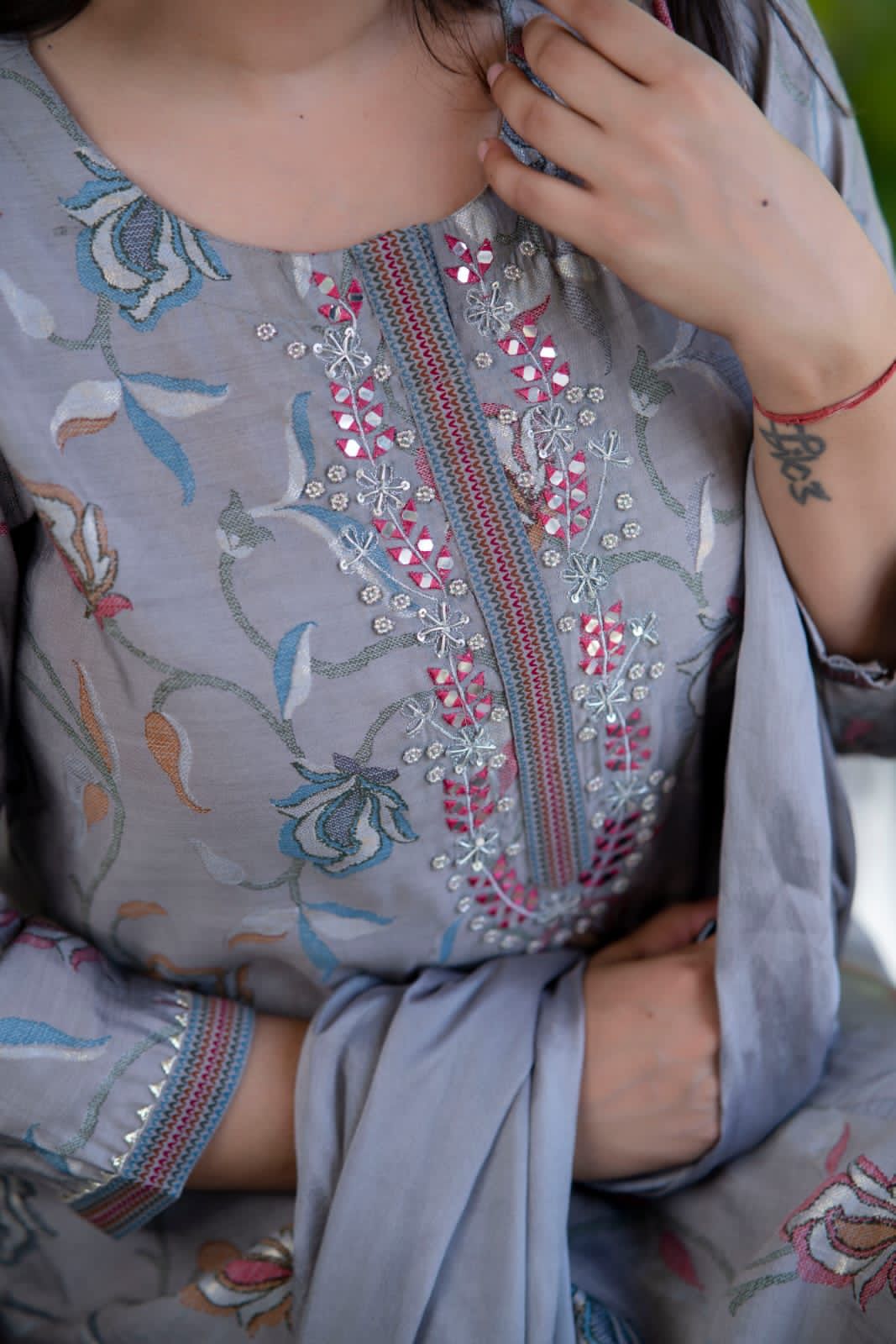 Grey Noor Kurta set