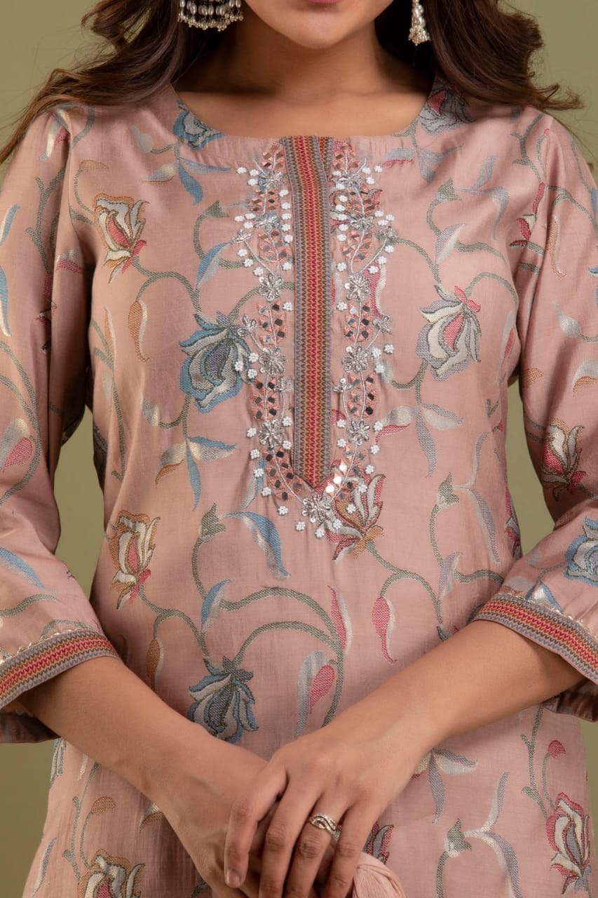 Peach Noor Kurta set