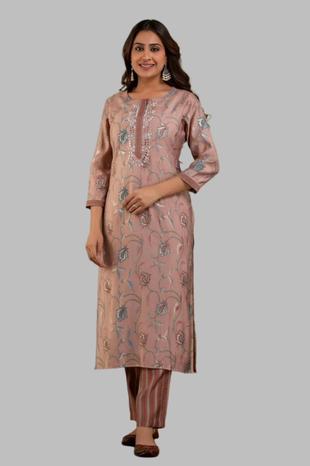 Peach Noor Kurta set