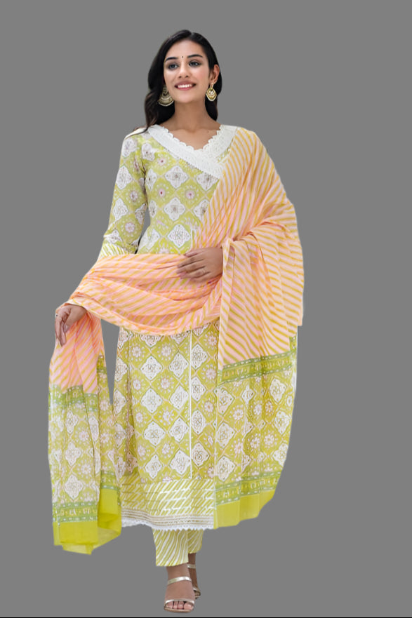 Yellow Aline Kurta Set