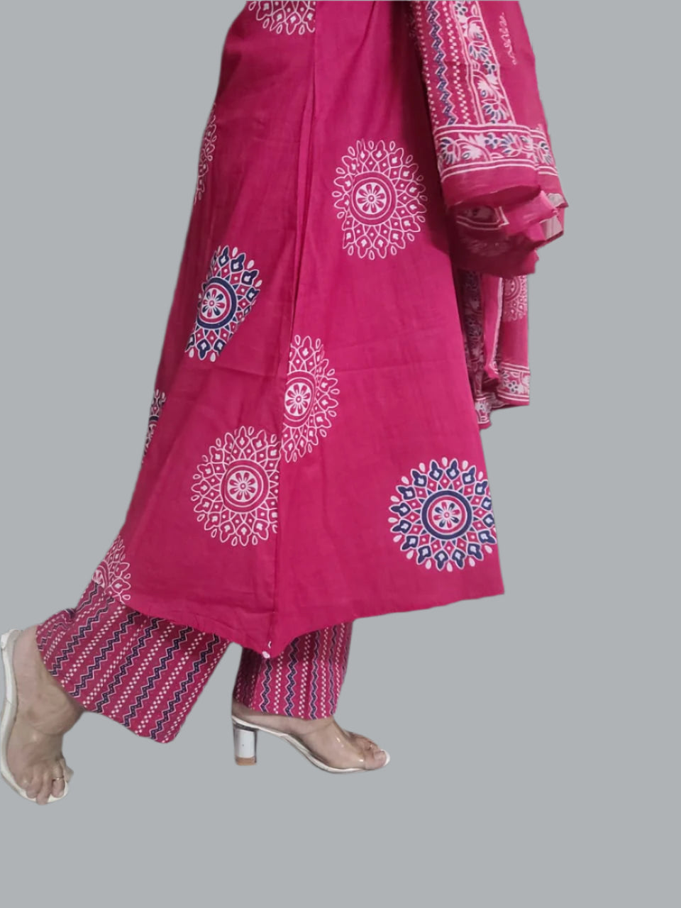 Red Pleated INF kurta set
