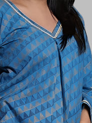Blue Indocut  Kurta set