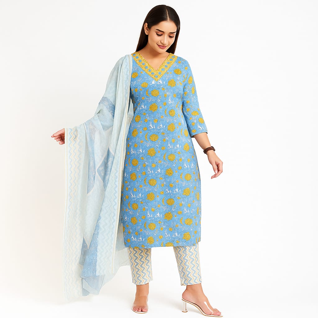 Blue Shree kurta set