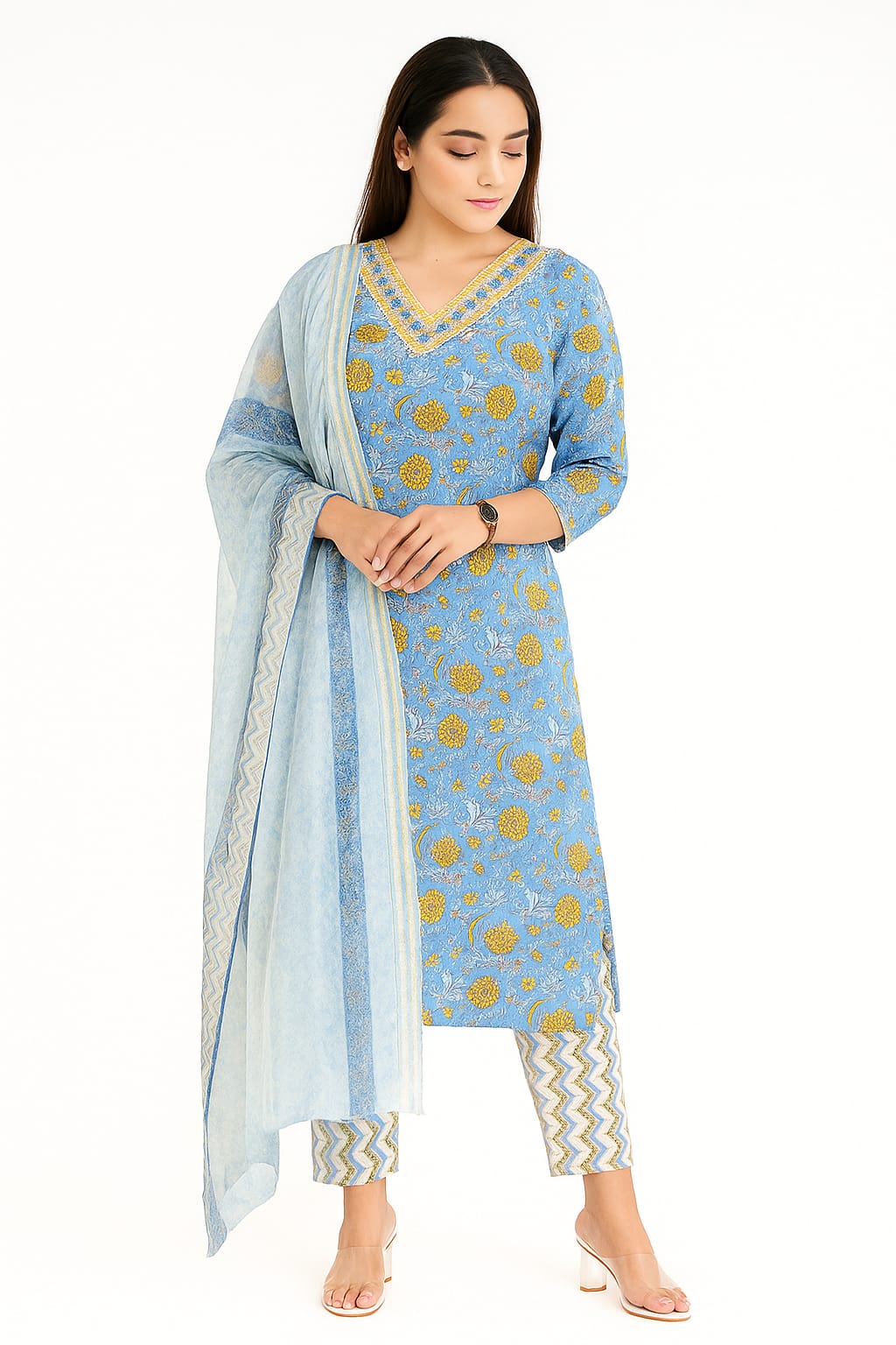 Blue Shree kurta set