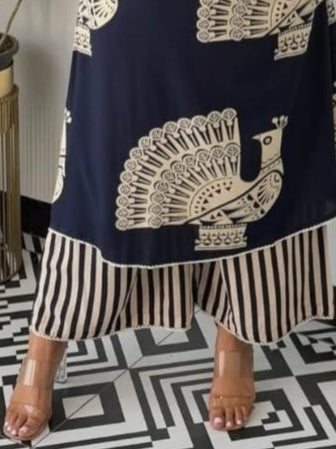 Blue Peacock Infy Coord set