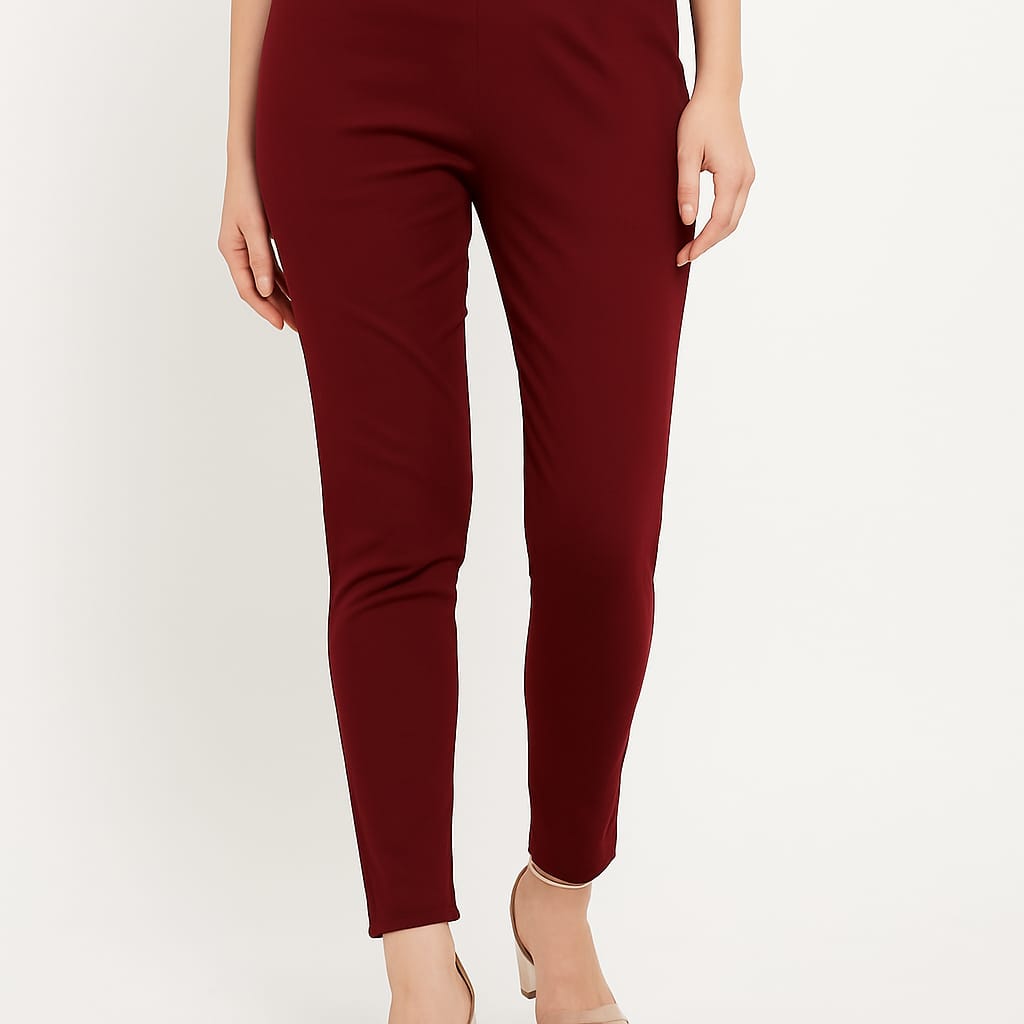 Maroon Lycra Leggant Pant