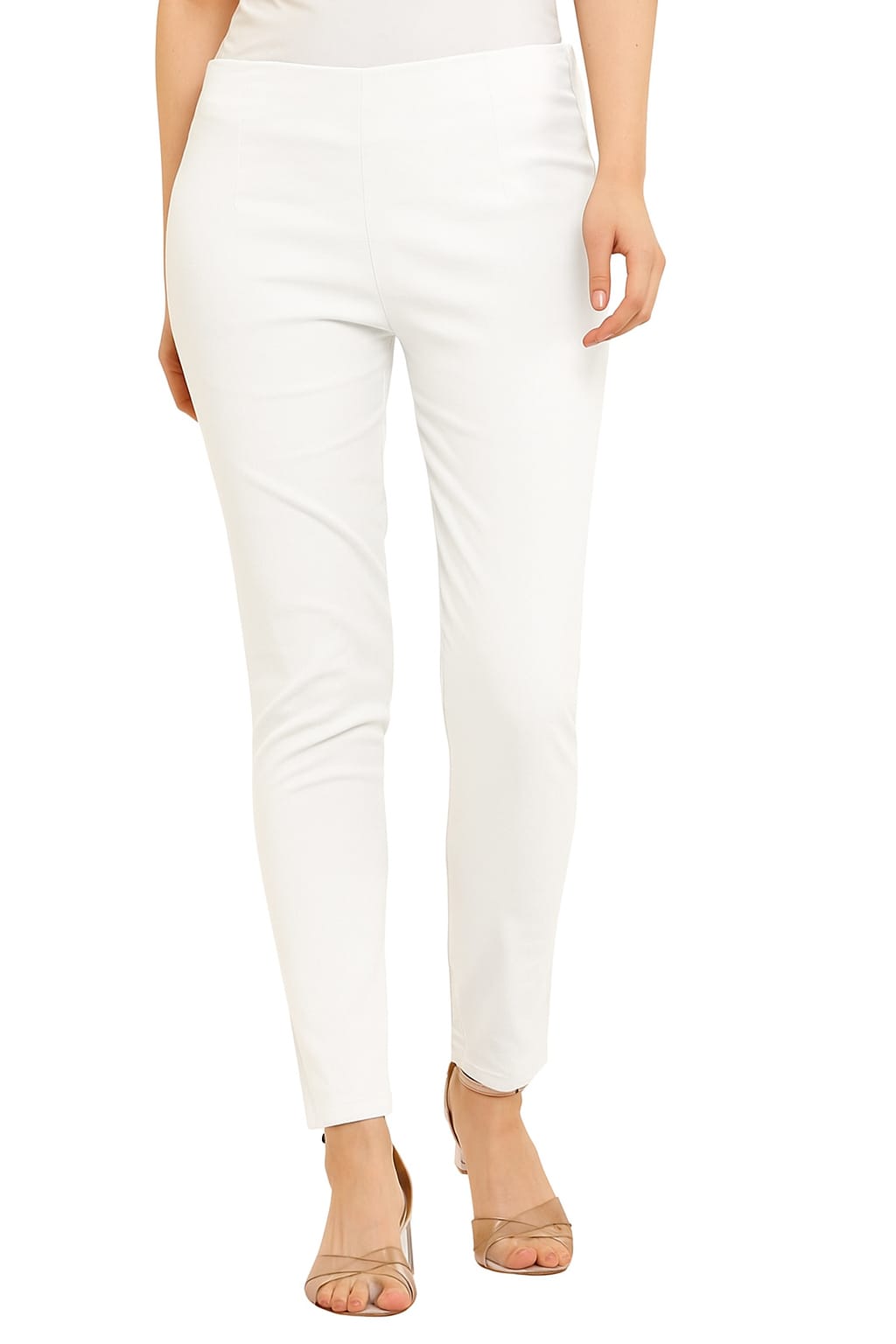 White Lycra Leggant Pant