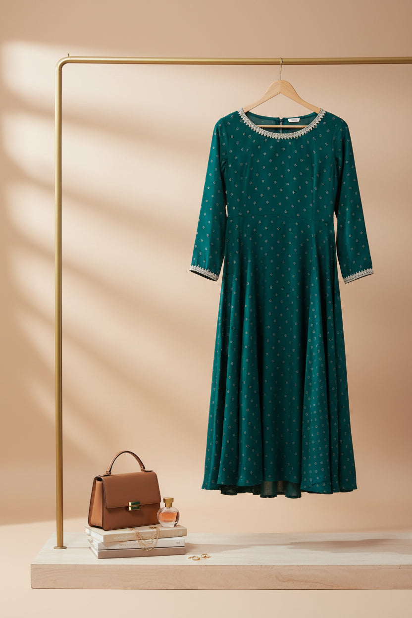 Rama Green Aline Kurta