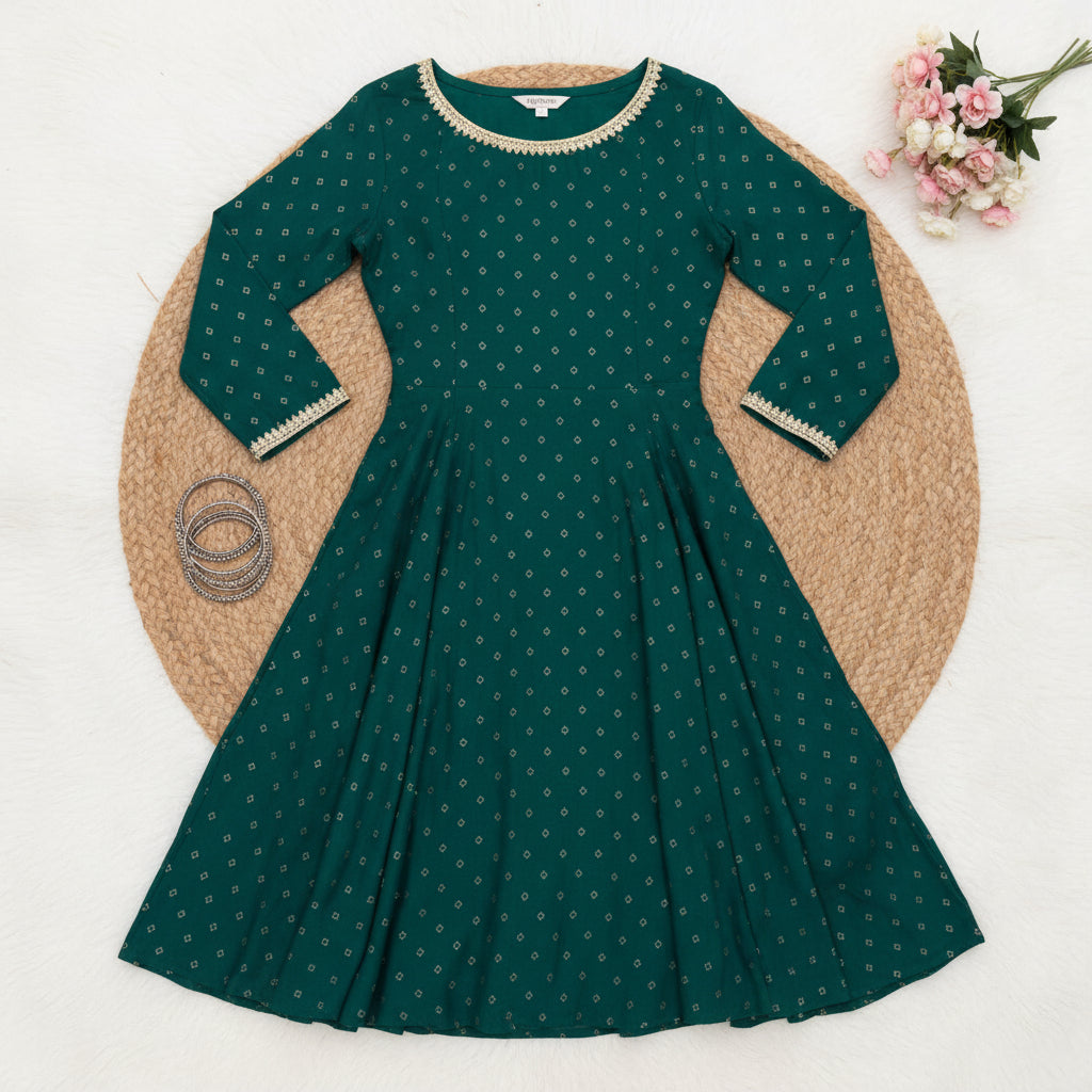 Rama Green Aline Kurta