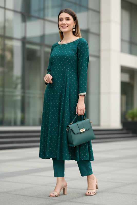 Rama Green Aline Kurta