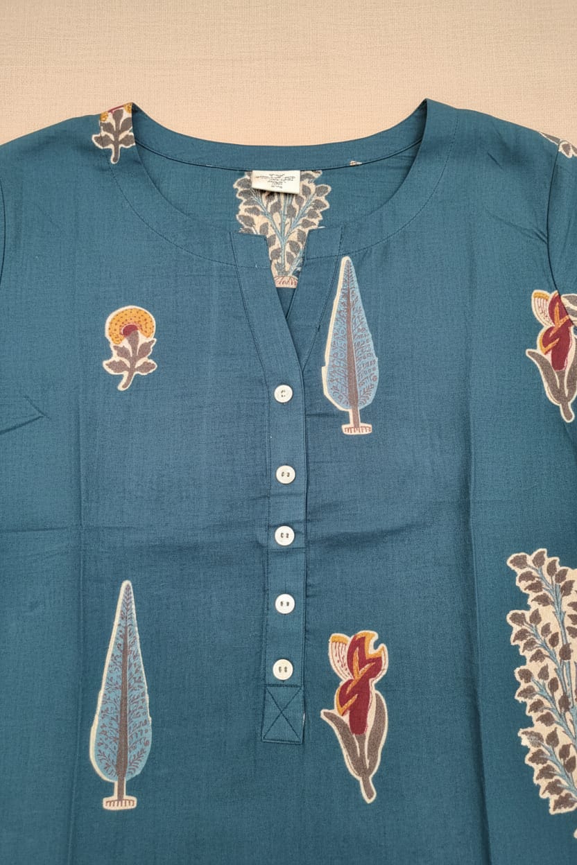 Blue Novy Short Kurta